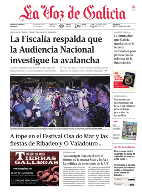 Cover of La Voz de Galicia (Viveiro)