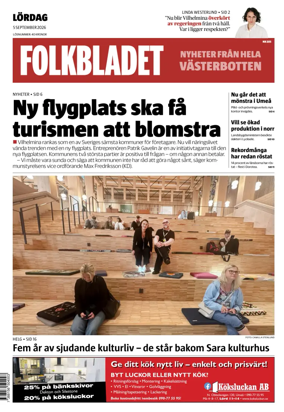 Cover of Folkbladet Vasterbotten