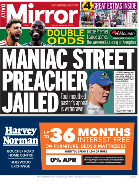 Cover of Daily Mirror (Northern Ireland)