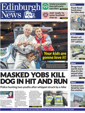 Cover of Edinburgh Evening News