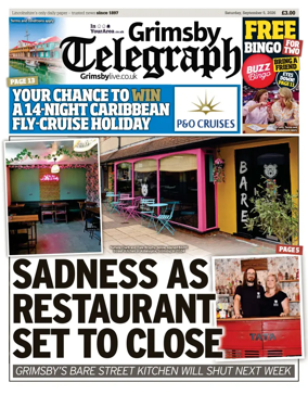 Cover of Grimsby Telegraph