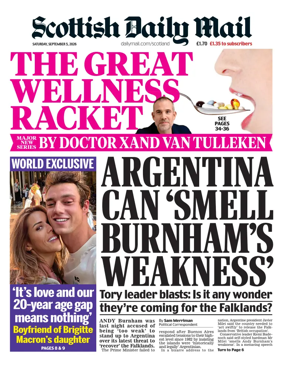 Cover of Scottish Daily Mail