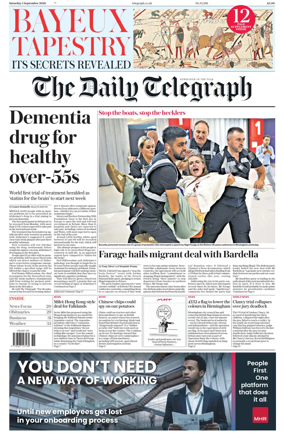 Cover of The Daily Telegraph - Saturday