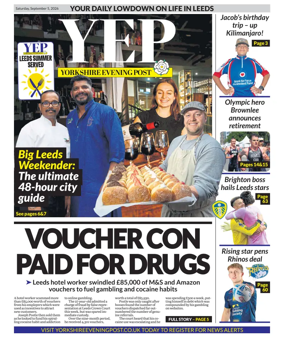 Cover of Yorkshire Evening Post
