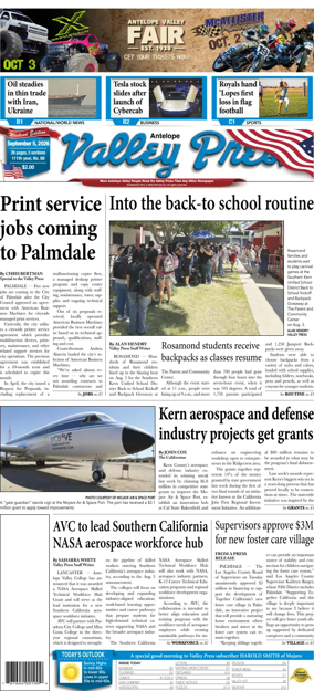 Cover of Antelope Valley Press