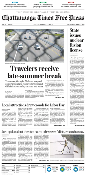 Cover of Chattanooga Times Free Press