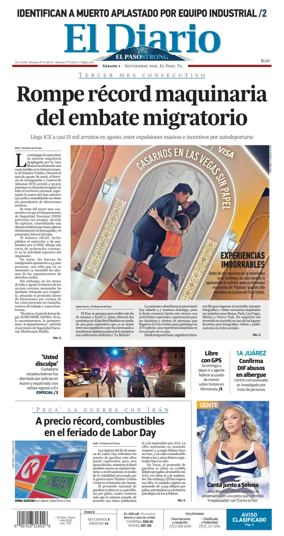 Cover of El Diario de El Paso