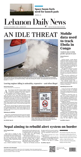 Cover of Lebanon Daily News
