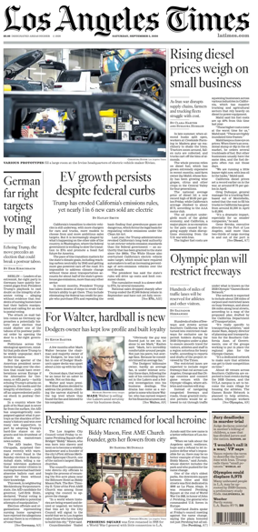 Cover of Los Angeles Times