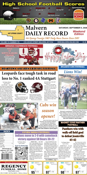 Cover of Malvern Daily Record