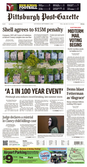 Cover of Pittsburgh Post-Gazette