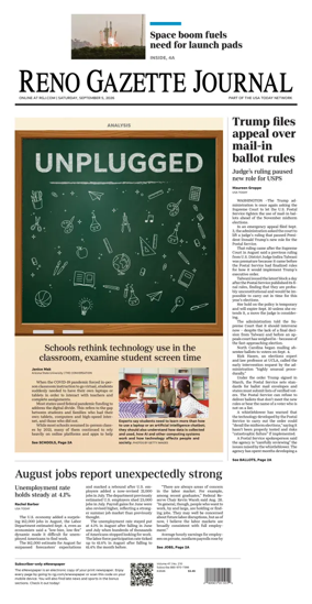 Cover of Reno Gazette Journal