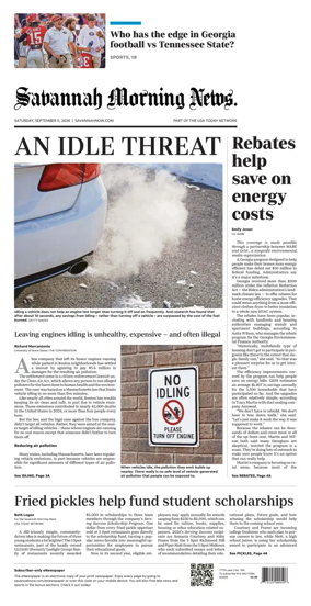 Cover of Savannah Morning News