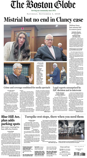 Cover of The Boston Globe
