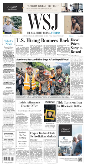 Cover of The Wall Street Journal