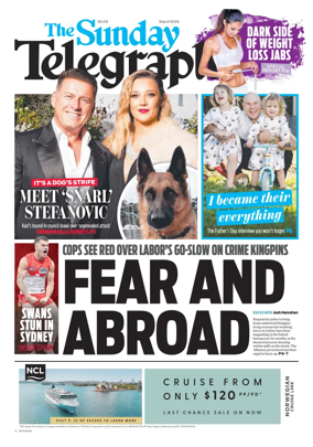 Cover of The Daily Telegraph (Sydney)