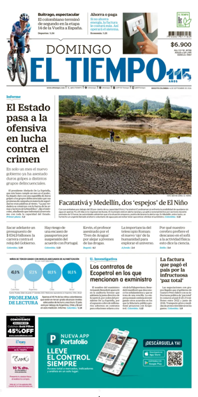 Cover of El Tiempo (Bogota)