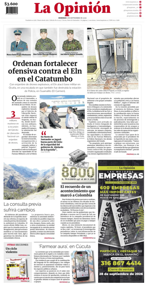 Cover of La Opinion