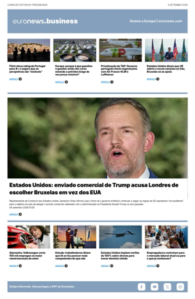 Cover of Euronews Business (Portuguese)