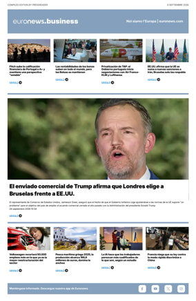 Cover of Euronews Business (Spanish) Compiled Edition