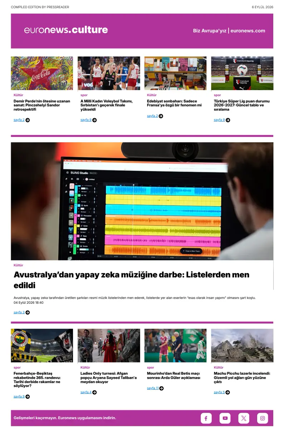 Cover of Euronews Culture and Sport (Turkish) Compiled Edition