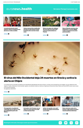 Cover of Euronews Health (Spanish) Compiled Edition