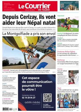 Cover of Le Courrier de l’Ouest (Deux-Sevres)