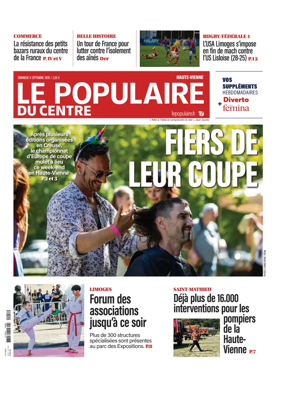 Cover of Le Populaire du Centre (Haute-Vienne)
