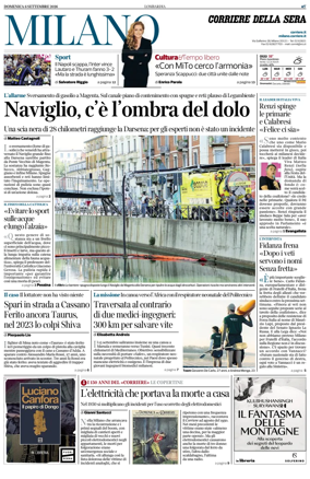 Cover of Corriere della Sera (Milano)