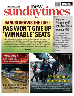 Cover of New Straits Times
