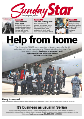Cover of The Star Malaysia