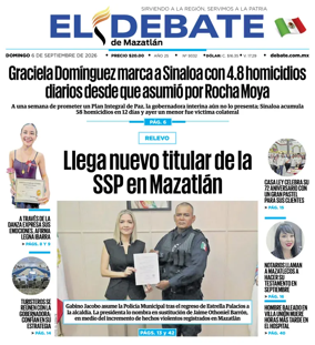 Cover of El Debate de Mazatlan