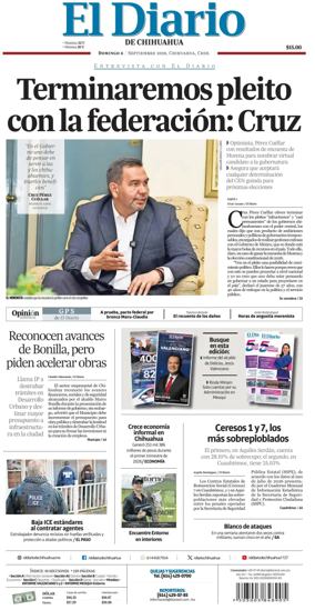 Cover of El Diario de Chihuahua