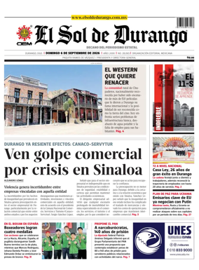 Cover of El Sol de Durango
