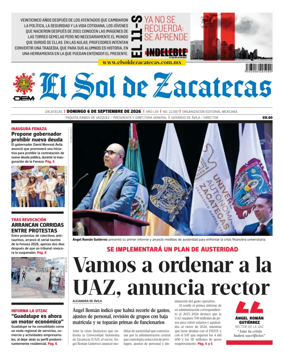 Cover of El Sol de Zacatecas