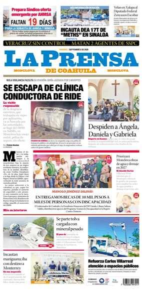 Cover of La Prensa de Coahuila
