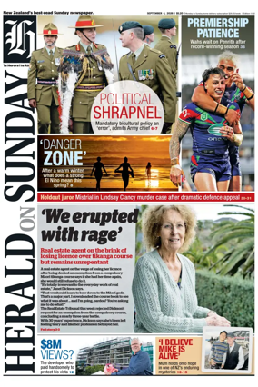 Cover of Herald on Sunday