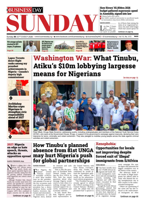 Cover of Business Day (Nigeria)