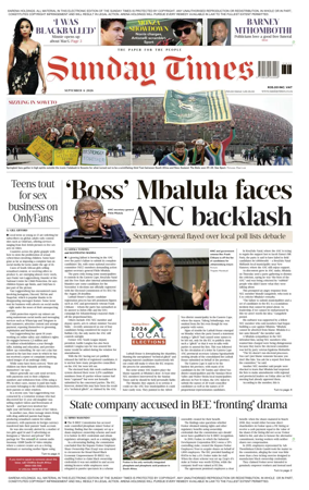 Cover of Sunday Times