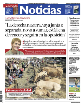 Cover of Diario de Noticias (Spain)