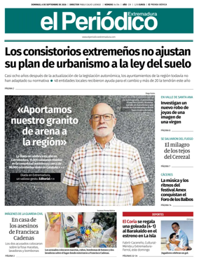 Cover of El Periodico Extremadura