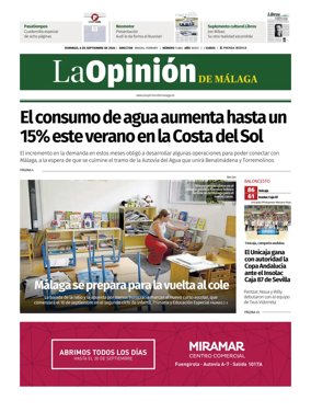 Cover of La Opinion de Malaga