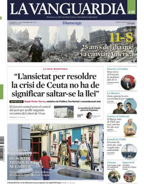 Cover of La Vanguardia (Catalonia - 1st edition)