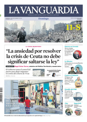 Cover of La Vanguardia