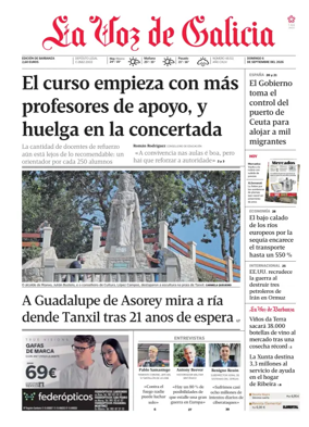 Cover of La Voz de Galicia (Barbanza)