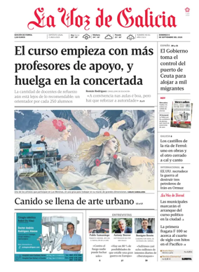 Cover of La Voz de Galicia (Ferrol)