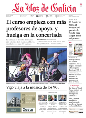 Cover of La Voz de Galicia (Vigo)