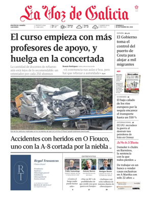 Cover of La Voz de Galicia (Viveiro)