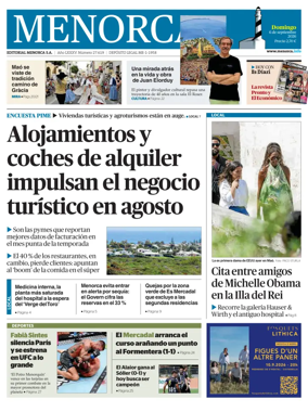 Cover of Menorca Diario Insular