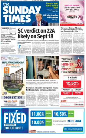 Cover of Sunday Times (Sri Lanka)